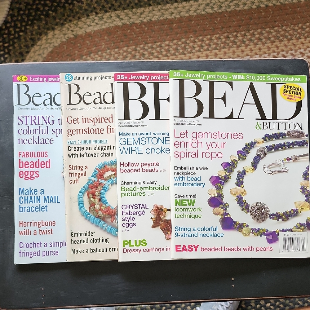 4 Issues Of Bead and Botton Magazines